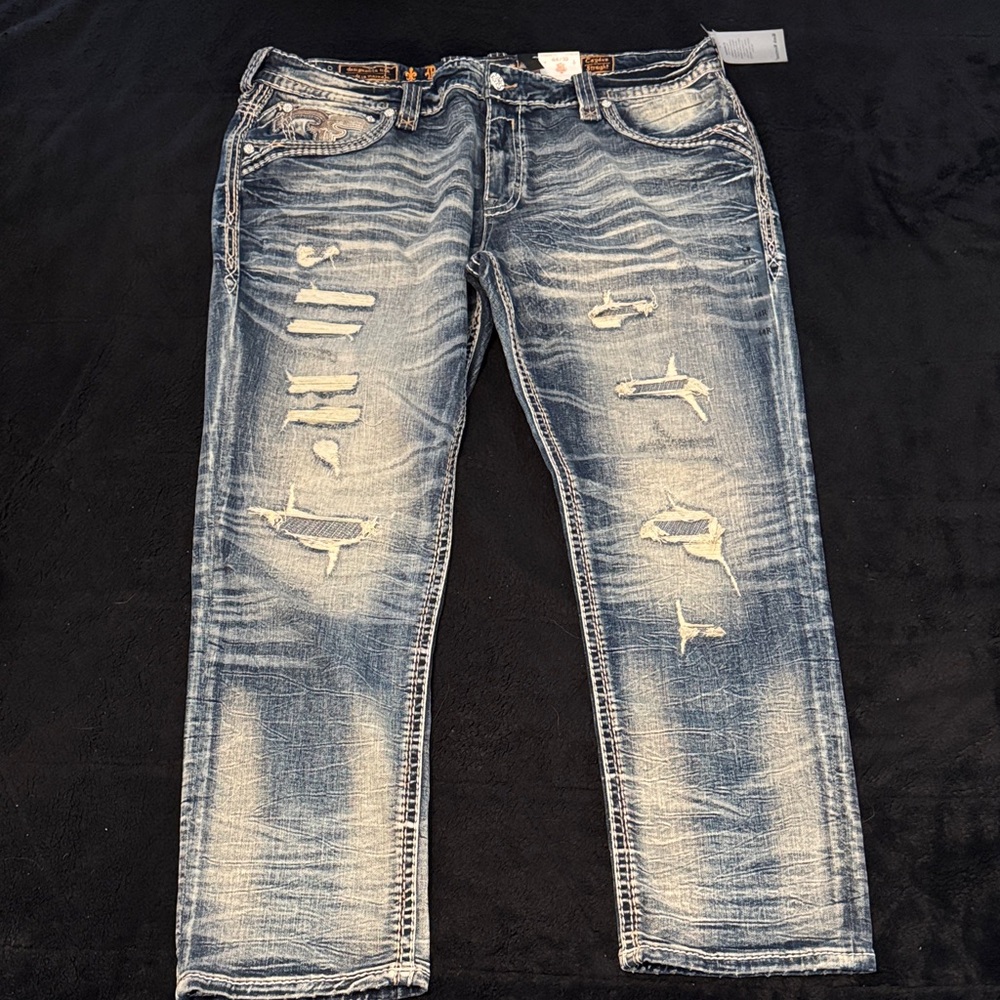 Men’s Rock Revival Distressed Jeans